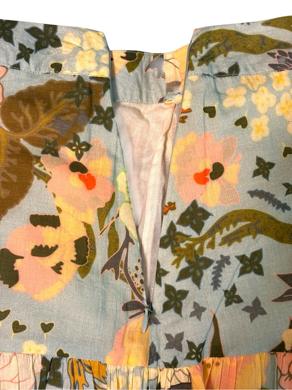 Carolina K for Anthropologie Floral Tiered Maxi Skirt NWT Cotton Boho Size M - Picture 8 of 12